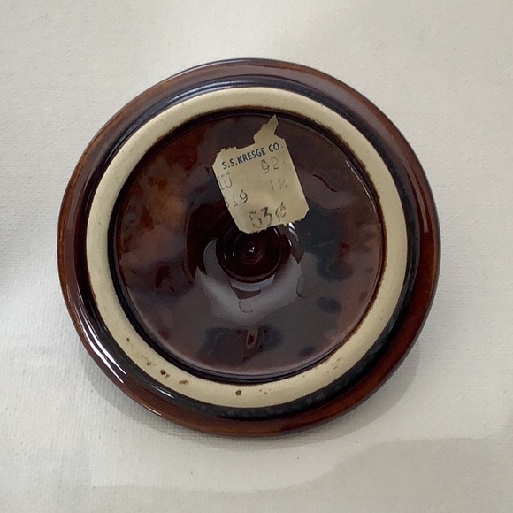 Hull oven proof USA jar w/ lid retro MCM brown drip glaze vintage pottery 1960’s - Picture 6 of 6